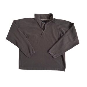 Y2K Gap Gray Quarter-Zip Microfleece Pullover